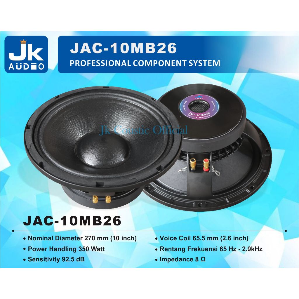 Speaker JAC 10MB26 JK Audio Componen 10inc