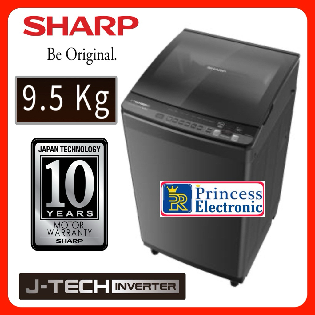 Mesin cuci Sharp 9.5 kg ES M 9500XT SA