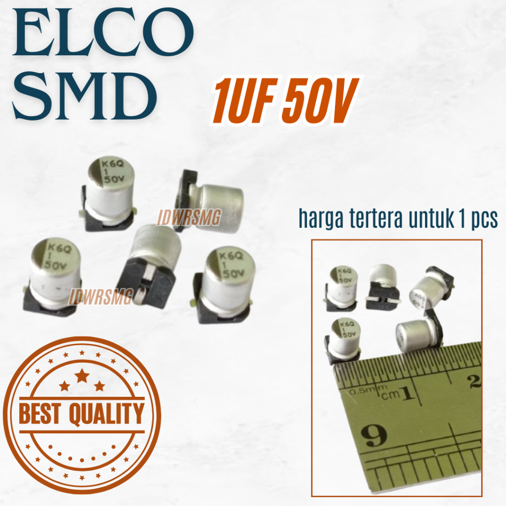 Elco SMD 1uF 1 uF 50V 50V 50 50 V 1UF 1mikrofarad