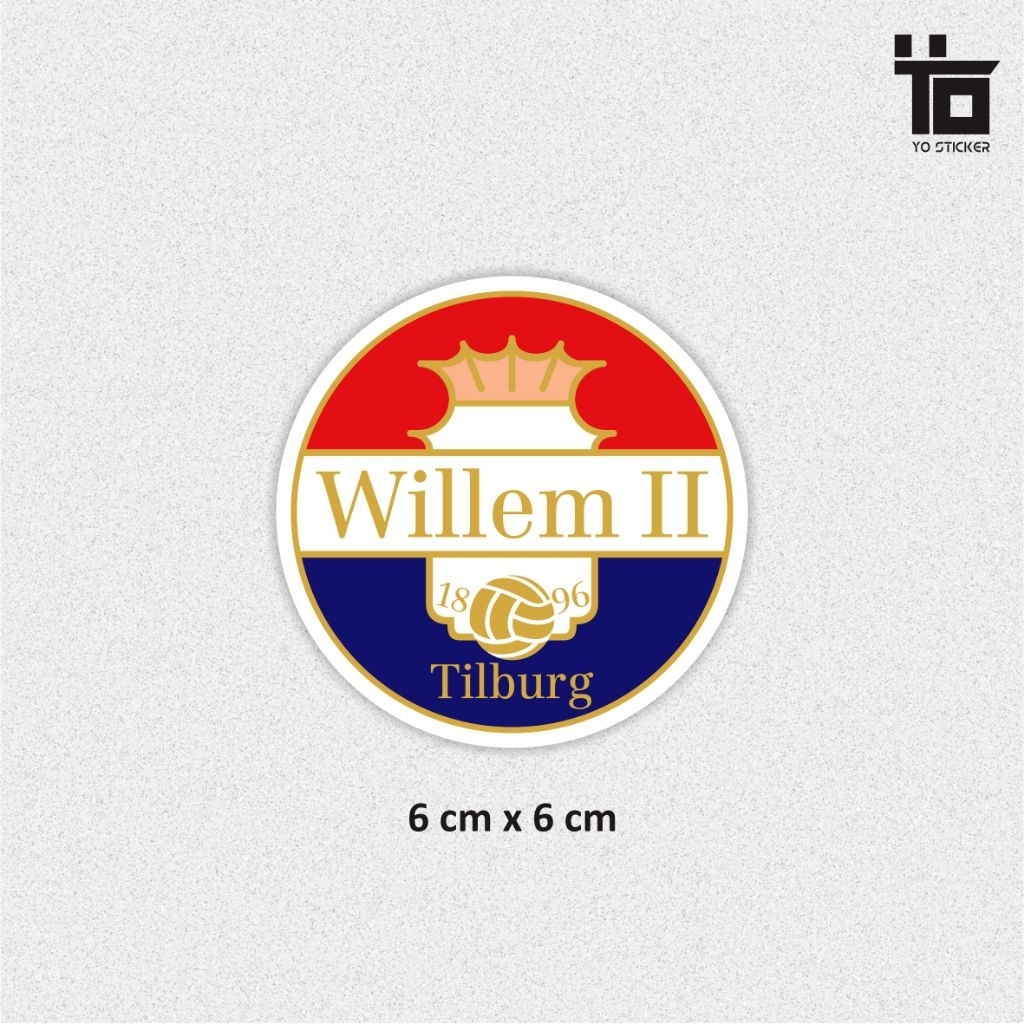 STICKER WILLEM II/WILLEM II/STICKER BOLA/STICKER EREDIVISIE