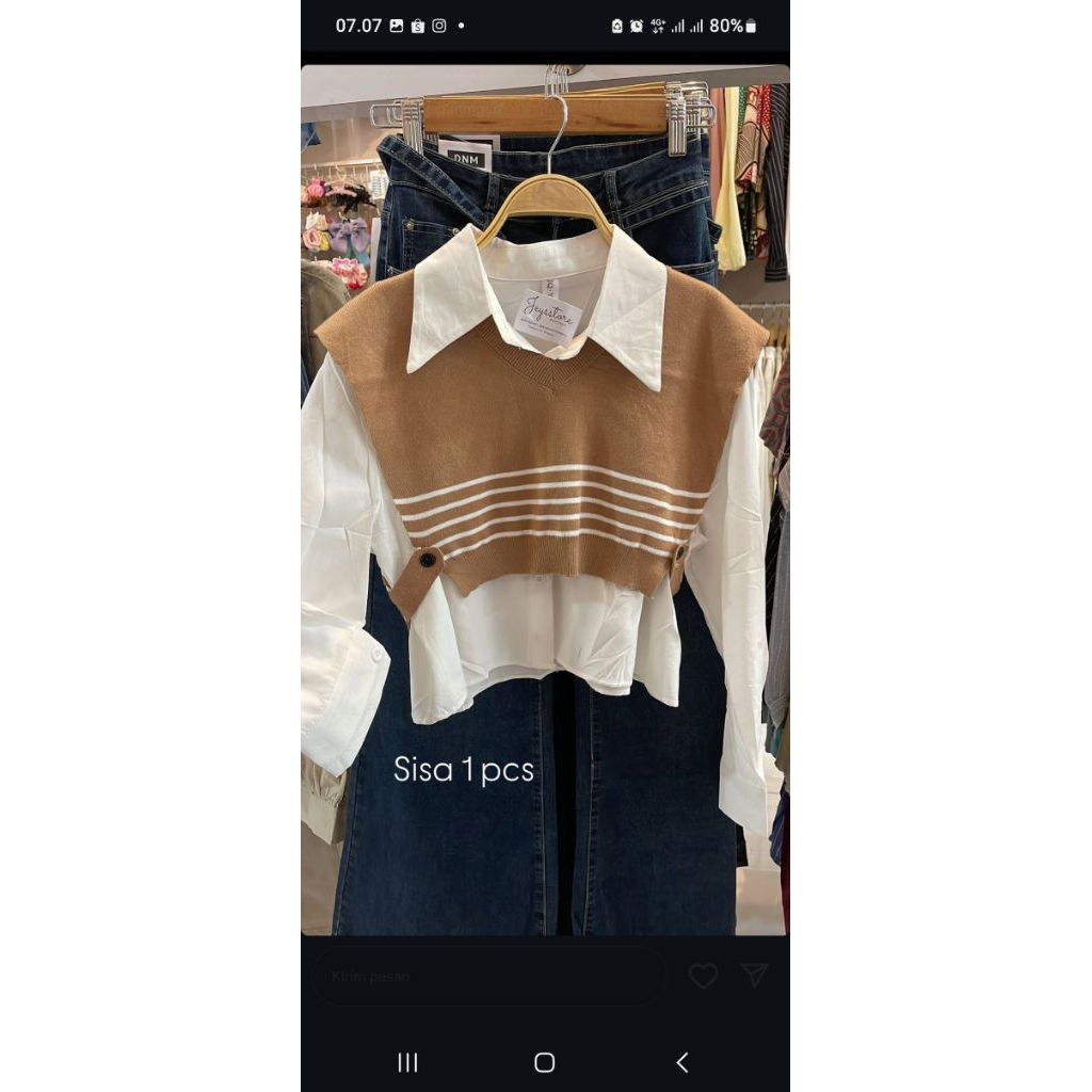 Set Vest dan inner kemeja putih