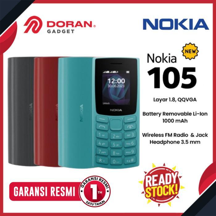 Hanphone / HP Jadul Nokia 105 2023 Dual SIM Original Garansi Resmi 1 Tahun