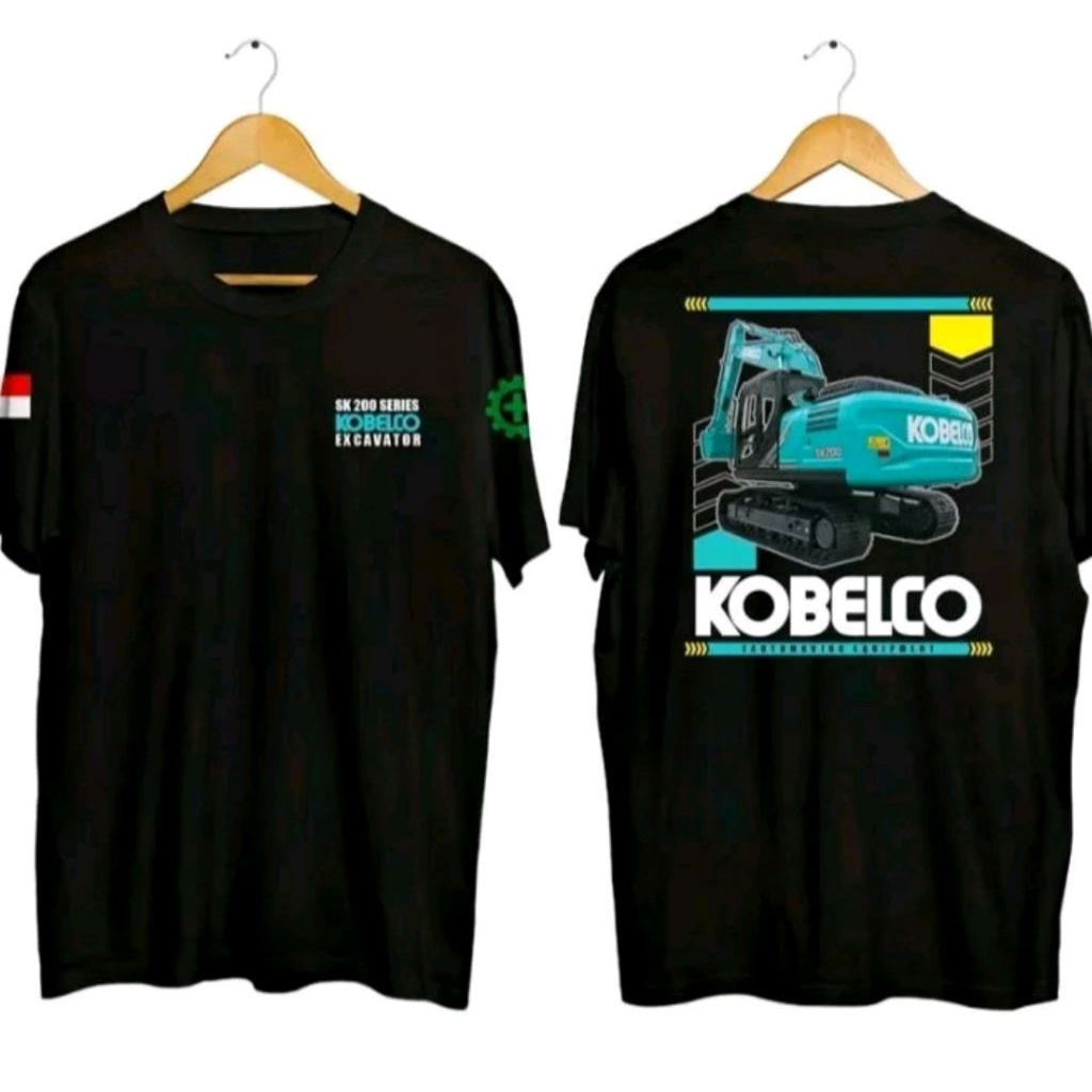 Kaos T-shirt - Kobelco excavator - Kaos Distro unisex