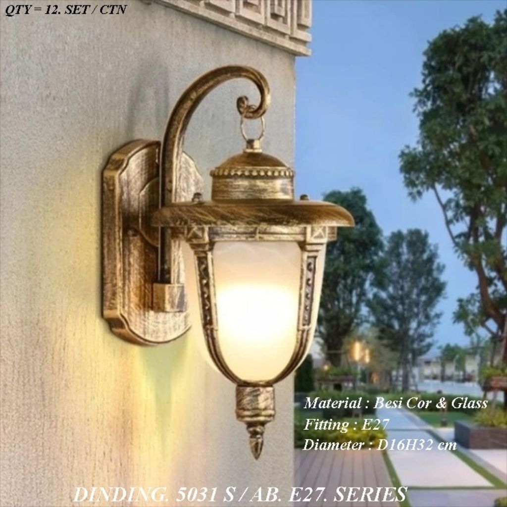 Lampu Dinding Hias Klasik Outdoor Teras 1 Lampu Elegan