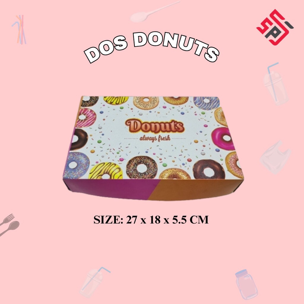 Dus Donat/Kotak Dus Kue isi 10 pcs/pack