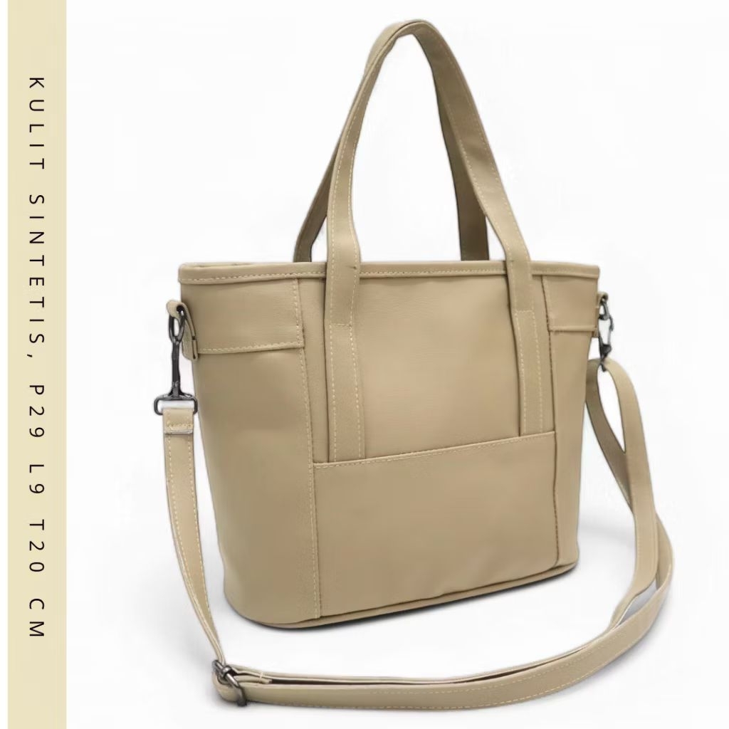 Tas selempang ibu ibu cream hitam bagus murah tebal tas cantik kerja kuliah jalan jalan tas muda tua