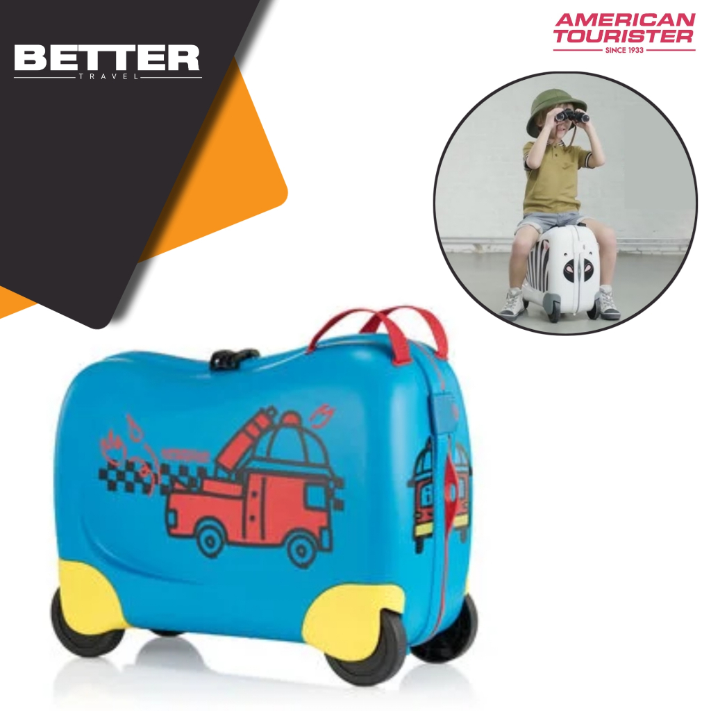 Koper cabin 18 inch AMERICAN TOURISTER kabin small duduk anak anak bisa di tarik karakter lucu