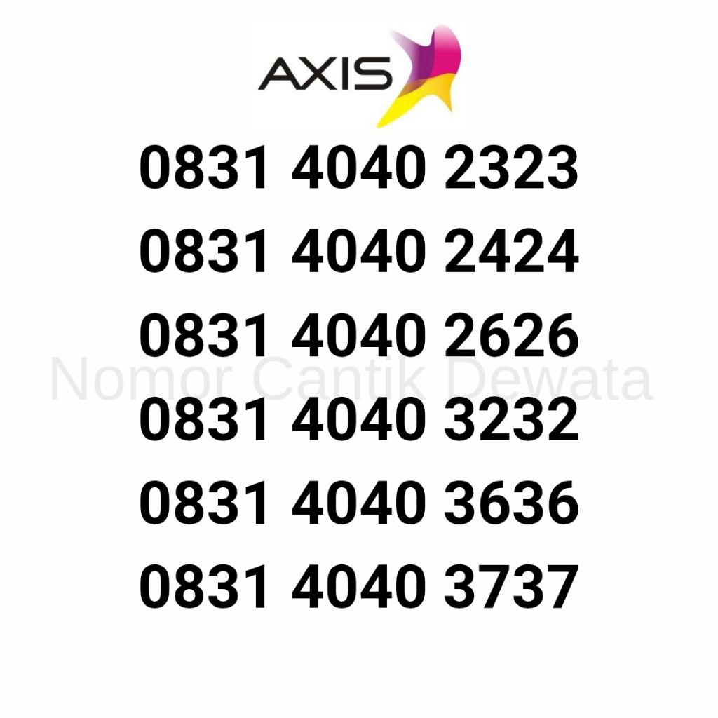 Kartu Perdana Axis Nomer Cantik Axis Nomor Cantik Axis abab cdcd