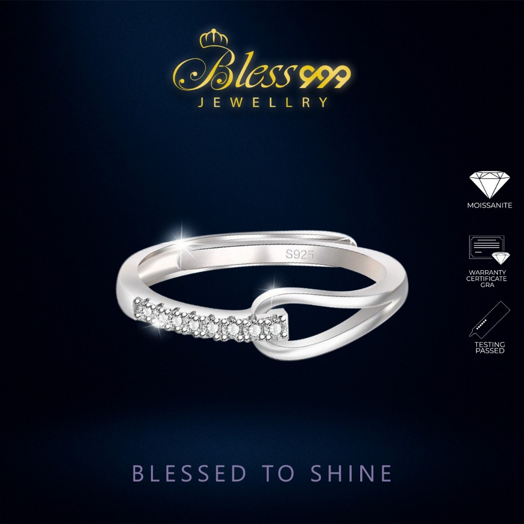 Cincin / Ring Simple Moissanite Sertifikat GRA original