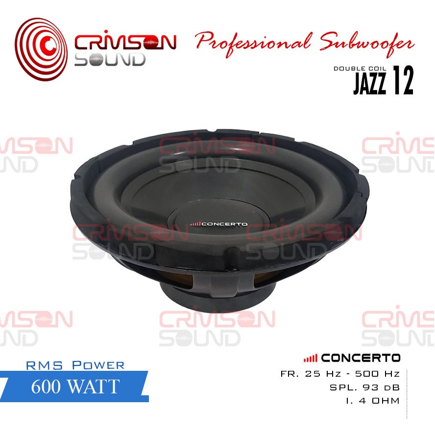 SUBWOOFER SPEAKER 12 INCH 600 WATT DOUBLE COIL JAZZ 12