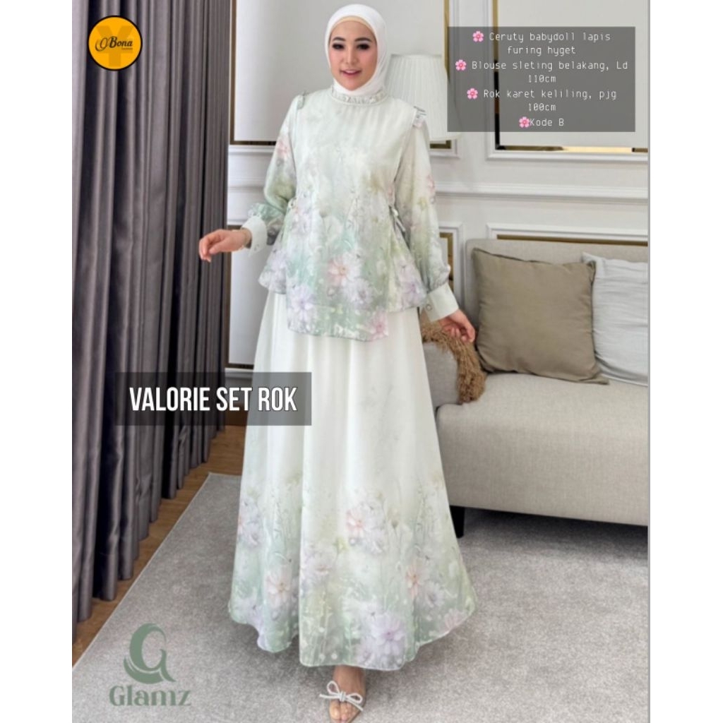 VALORIE SET/ HAFIZAH DRES / SABBY DRES / TITANIA SET / ARABIAN SILK PREMIUM MOTIF ORI BONA