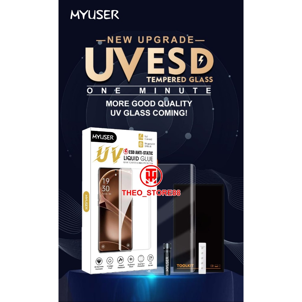 TEMPERED GLASS ESD ANTI STATIC UV ESD INFINIX HOT 50 PRO PLUS TG FULL LAYAR LENGKUNG UVC