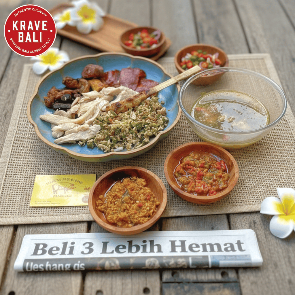 Beli 3 Lebih Hemat  - Bigul Pande Egi Babi Guling Komplit 480 gr - Makanan Khas Bali Asli - Krave Ba
