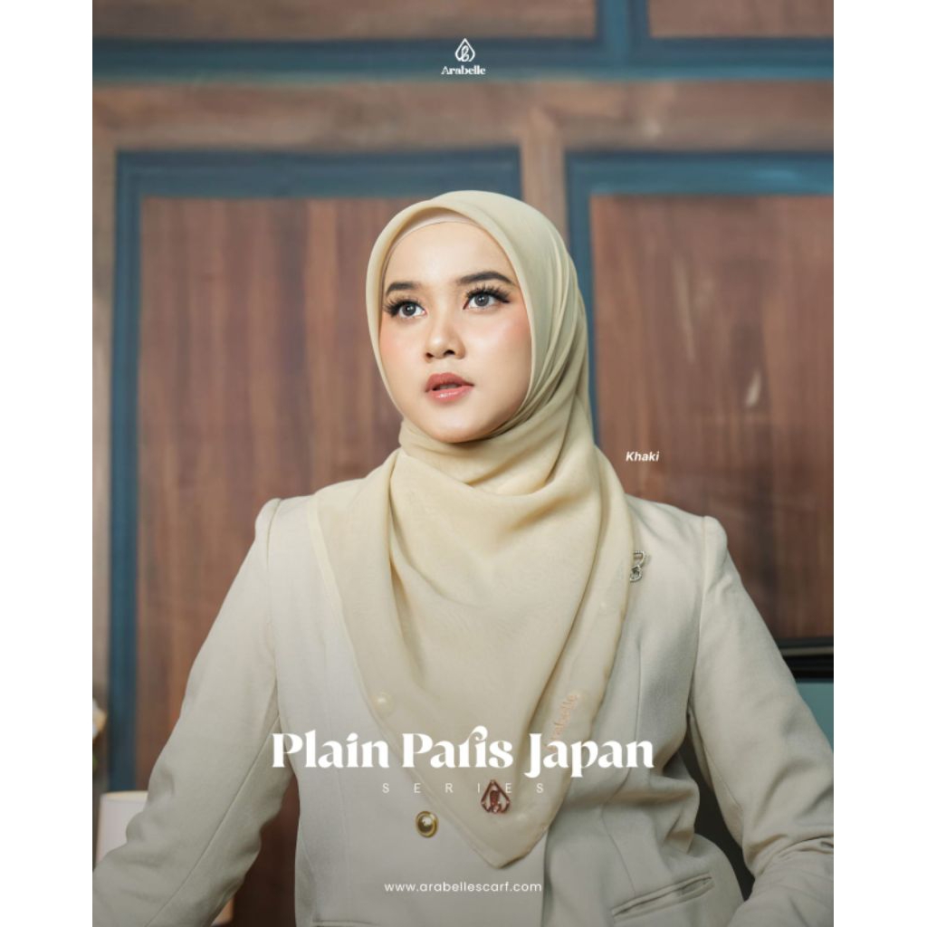 Arabelle Scarf Plain Paris Japan Series/ Scarf Arabelle Terbaru
