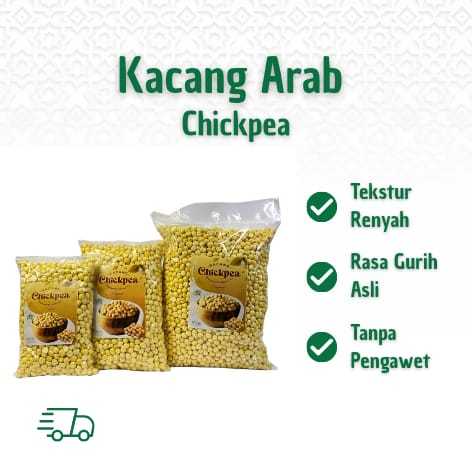 Kacang Arab Premium Oleh Oleh Haji Dan Umroh Kemasan 250 gr am - 1kg Original  Chickpeas Gurih