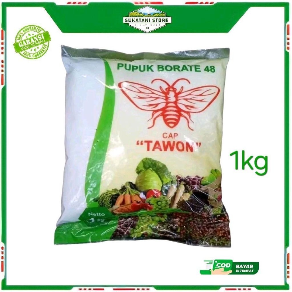 PUPUK BORATE 48 Boron 48% CAP TAWON Untuk Segala Jenis Tanaman karate boron