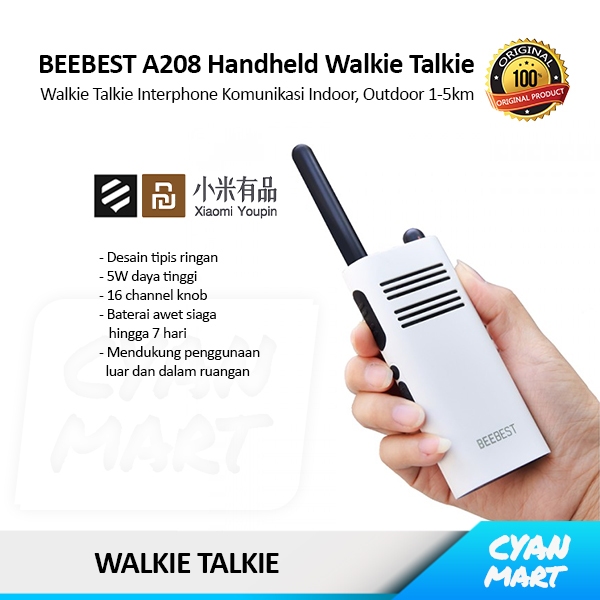 BEEBEST Xiaomi Youpin Walkie Talkie A108 A208 Handy Talk HT Intercom Two Way Radio 1-5km Indoor Outd