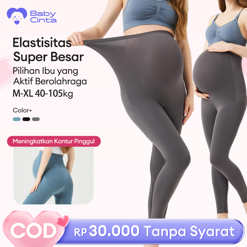 ANGEL MOMMY Celana Legging Hamil Jumbo Ibu Hamil Premium Wanita Spandex Material Bernapas Maternity 