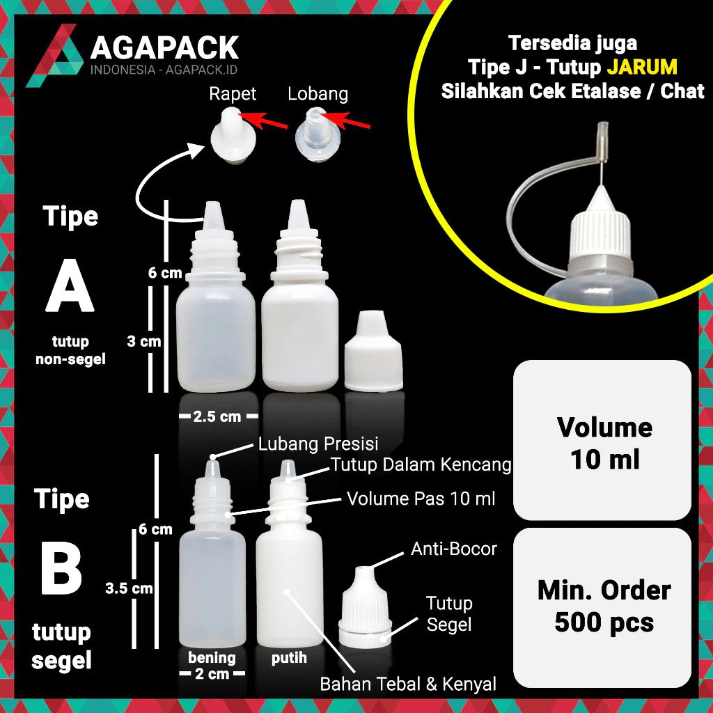 Botol Tetes 10ml Botol Plastik