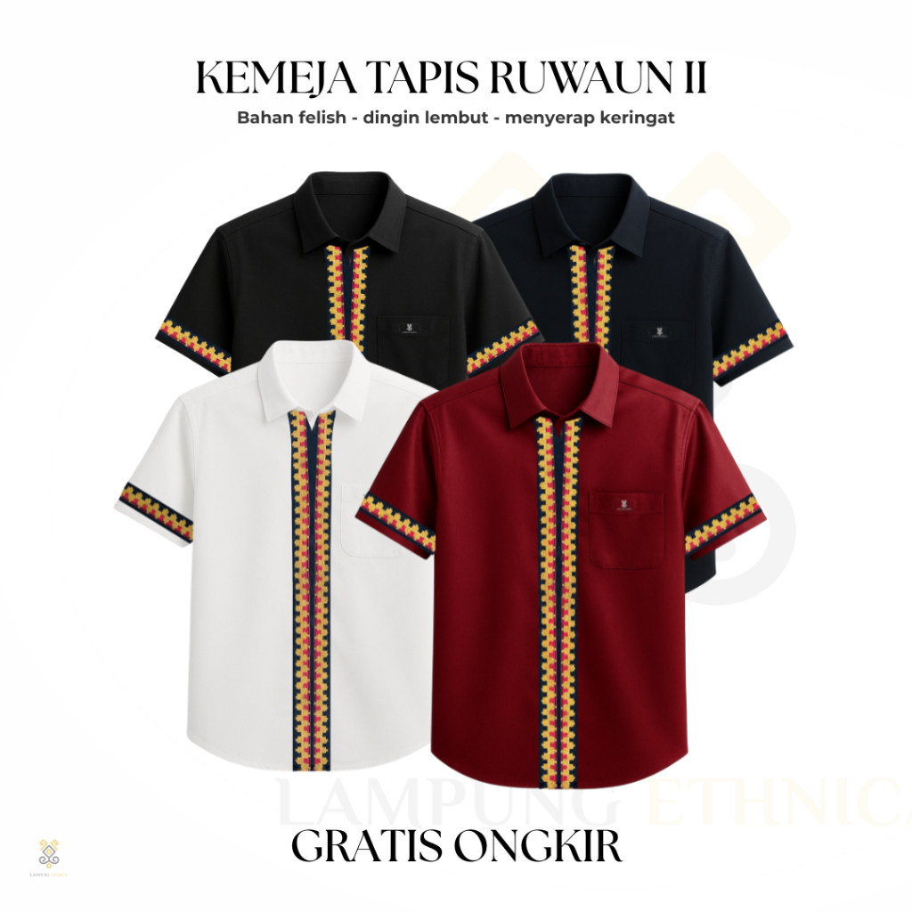 KEMEJA FORMAL SULAM TAPIS LAMPUNG - KEMEJA TAPIS LAMPUNG - KEMEJA PRIA LAMPUNG - KEMEJA KHAS LAMPUNG