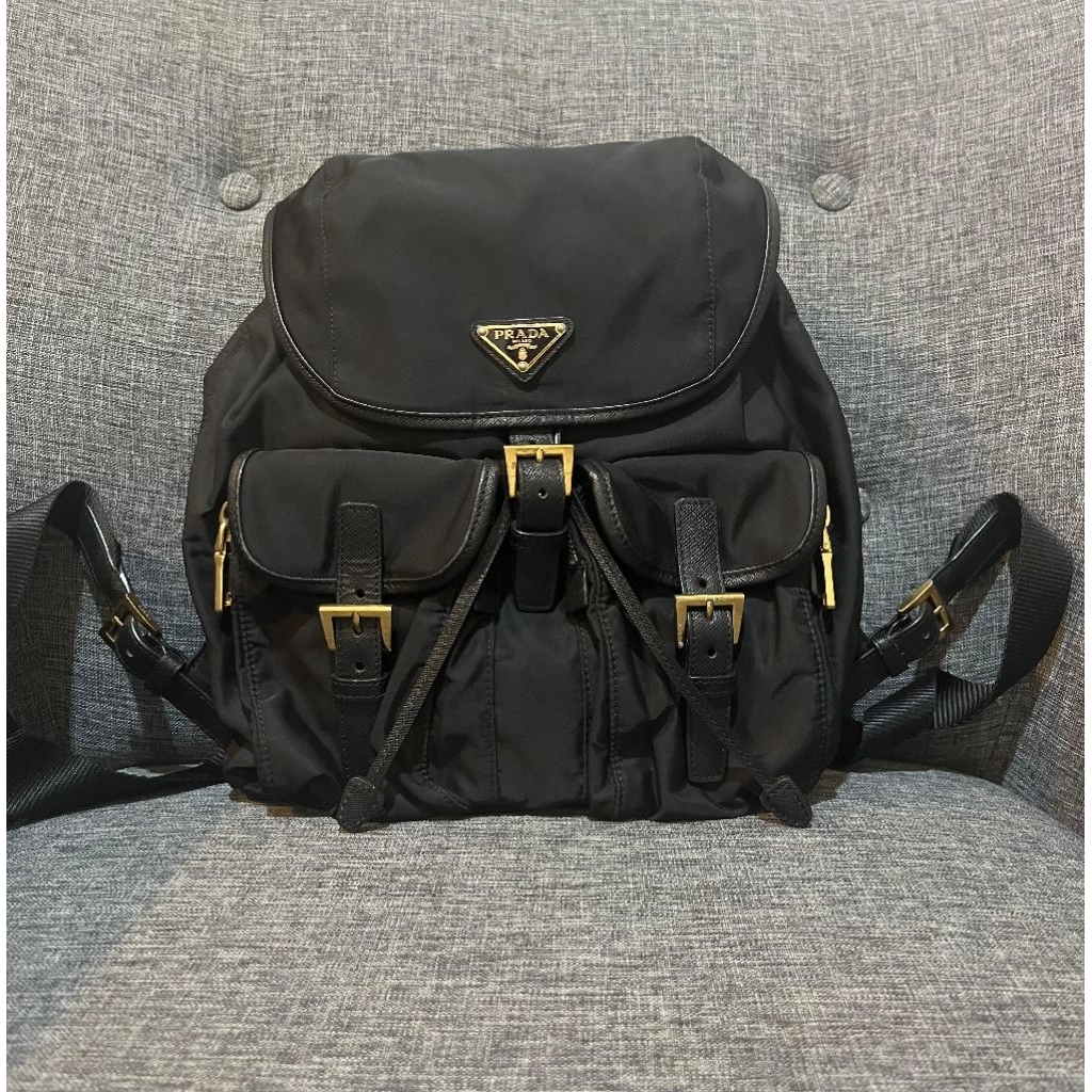 PRADA Backpack Nylon - Black - Pristine
