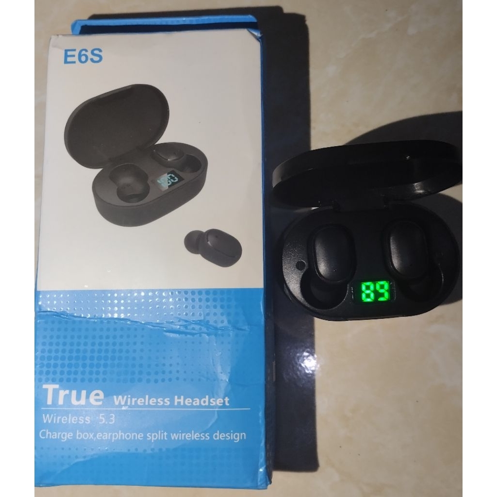 TWS Bluetooth E6S New-Hitam