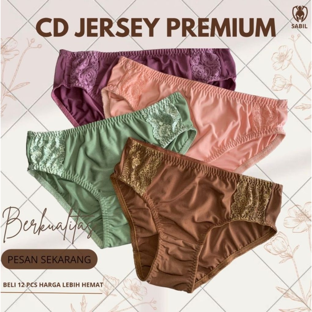 CD WANITA renda polos isi 6pcs