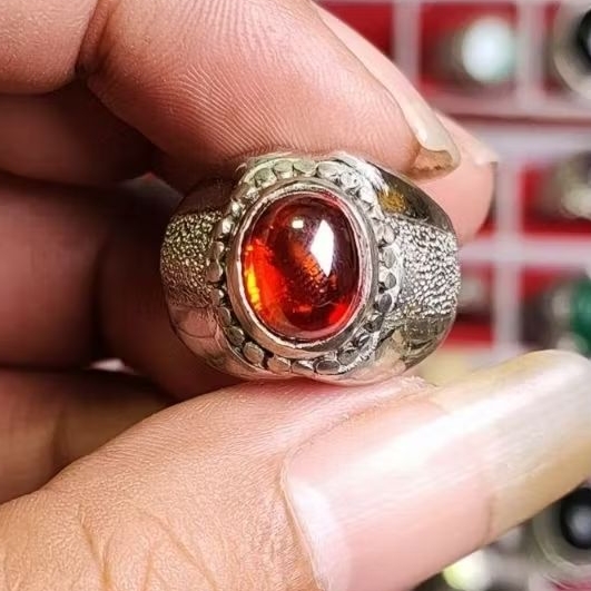 Cincin merah delima merah paparacha cincin batu akik cincin pria wanita