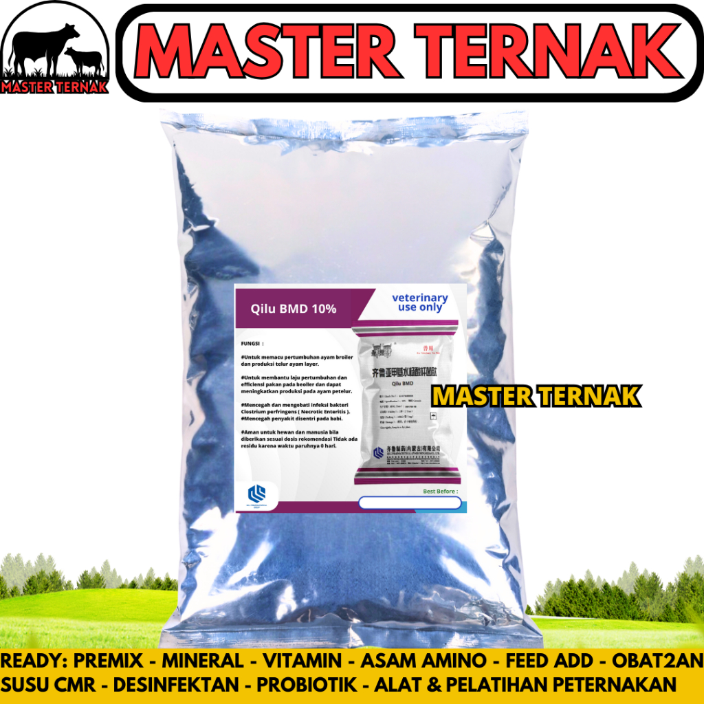 QILU BMD 10% - AGP Ayam Pemacu Pertumbuhan & Penggemukan Ayam Broiler Pedaging & Ayam Petelur Layer