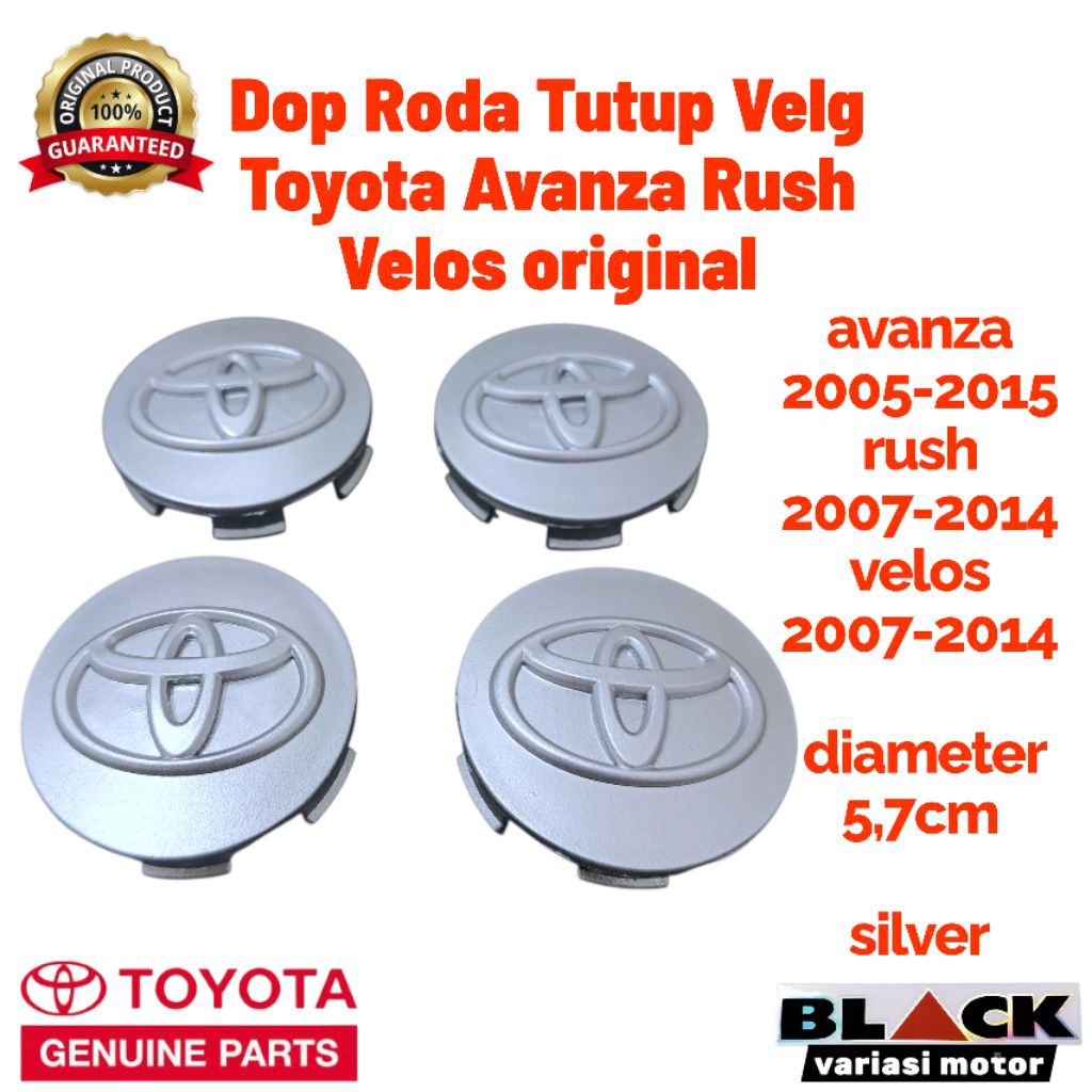 dop roda tutup velg toyota Avanza Rush Velos Original Silver