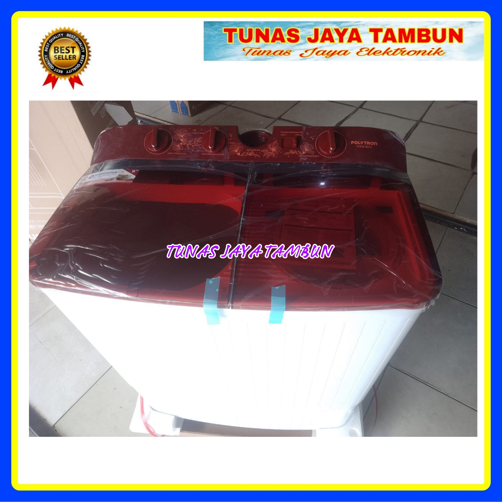 MESIN CUCI POLYTRON PWM 9072 / MESIN CUCI POLYTRON 2 TABUNG 9KG / POLYTRON PWM 9072