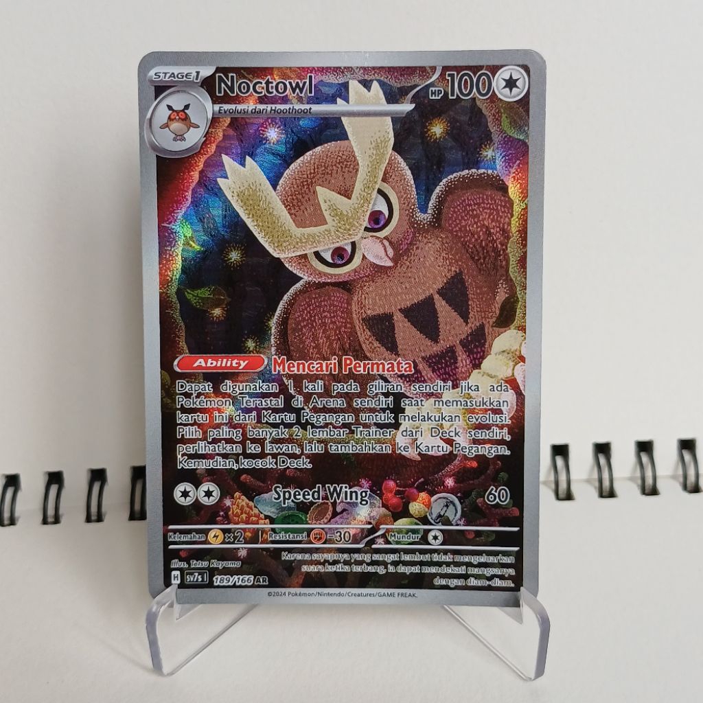 Noctowl - Kartu Pokémon TCG Indonesia - Scarlet & Violet Bimbingan Rasi SV7s | 189/166 | AR ORIGINAL