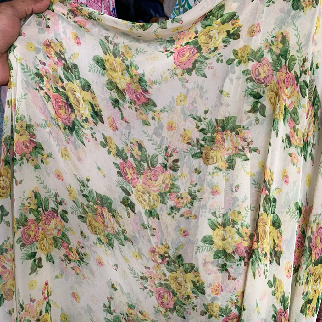 kain sifon motif - kain sifon sutra motif cantik - kain sifon sutra halus lembut [CD01]