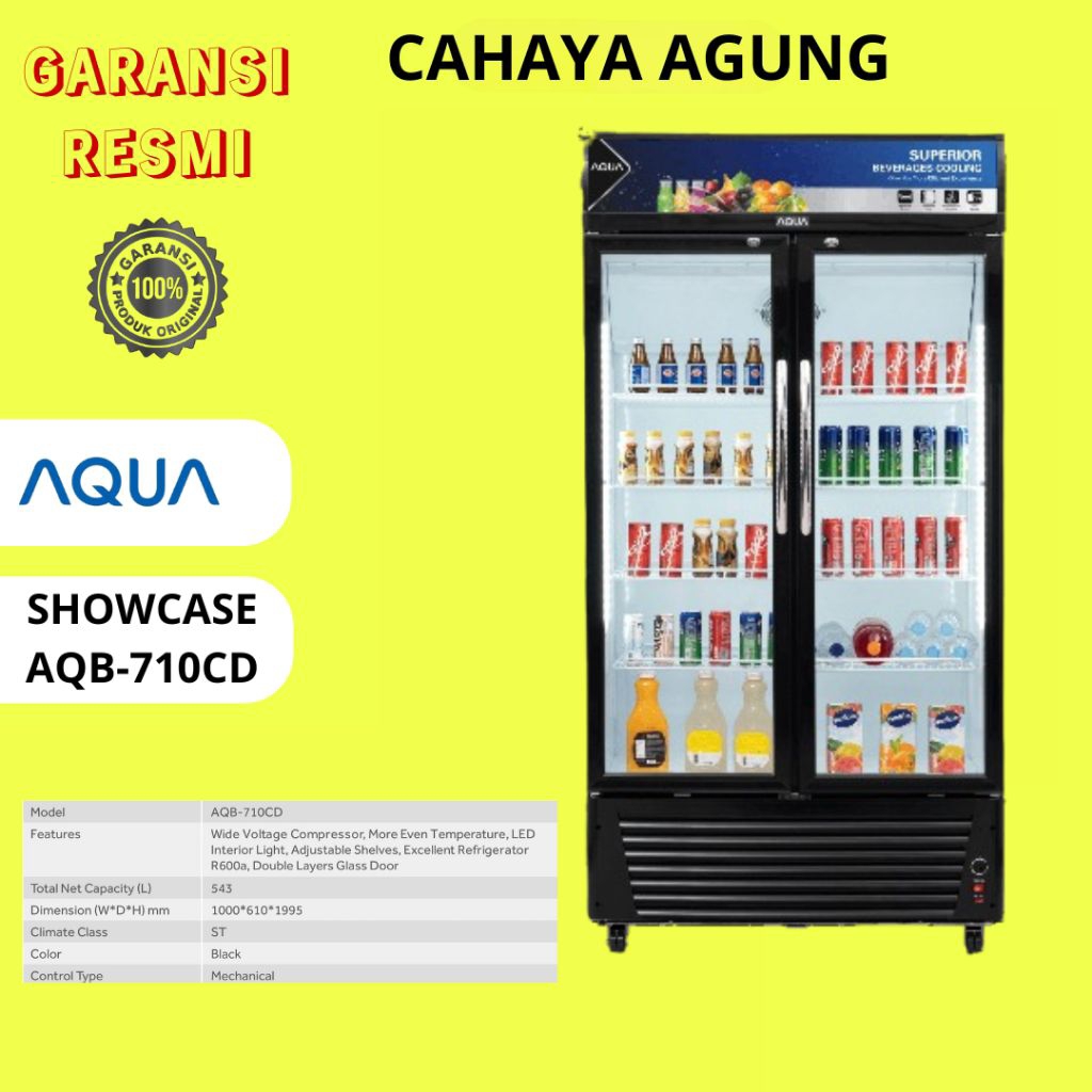 AQUA - Showcase 2 Pintu (550L) - AQB-710CD