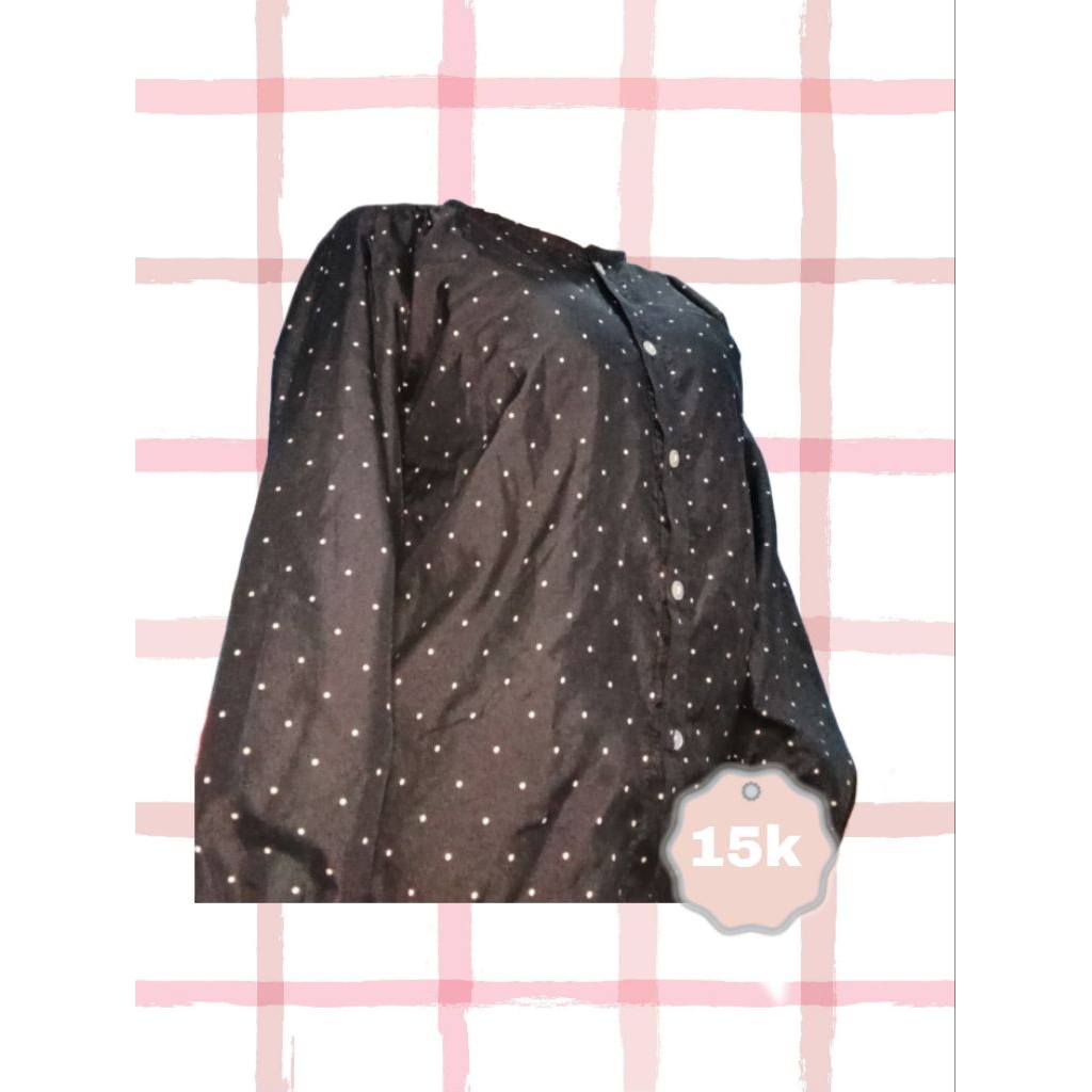 BLOUSE HITAM POLKADOT