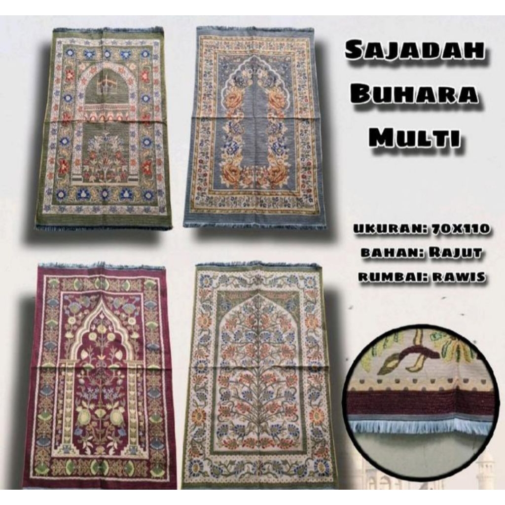 (PAKET KODIAN) Sajadah buhara multi turkiy sajadah dewasa , Cocok untuk souvenir haji/umroh