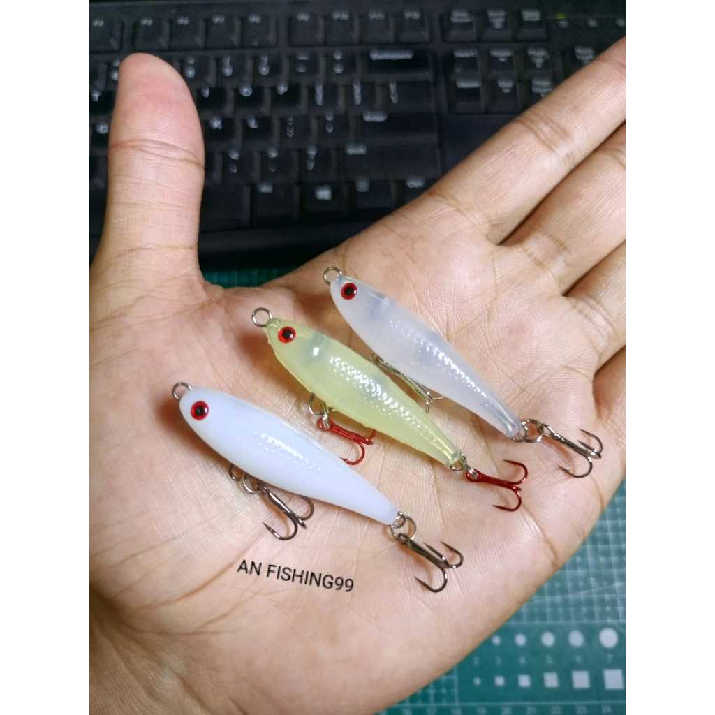 LURE UMPAN HAMPALA 4.5CM / UMPAN CASTING HAMPALA GABUS / LURE GLUE STICK HAMPALA / SWIMMER HAMPALA