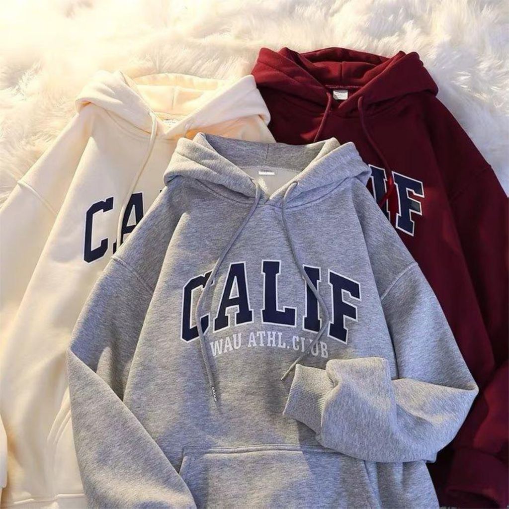 Sweater Hoodie CALIF CLUB Jaket Jumper Pria Wanita Size M L XL XXL Bahan Babyterry