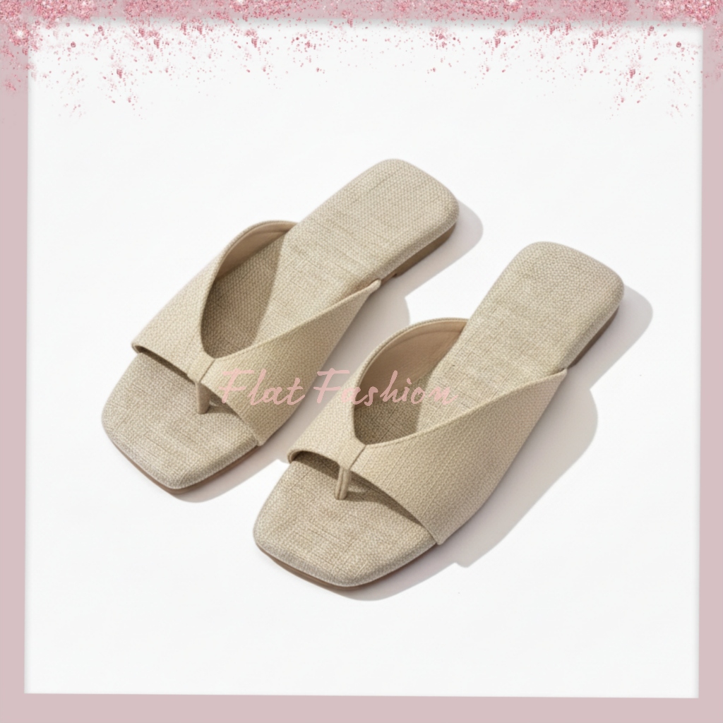 Sandal Jepit Kokop Wanita Daily Fashion Trendy Bahan Kain Sol Anti Slip