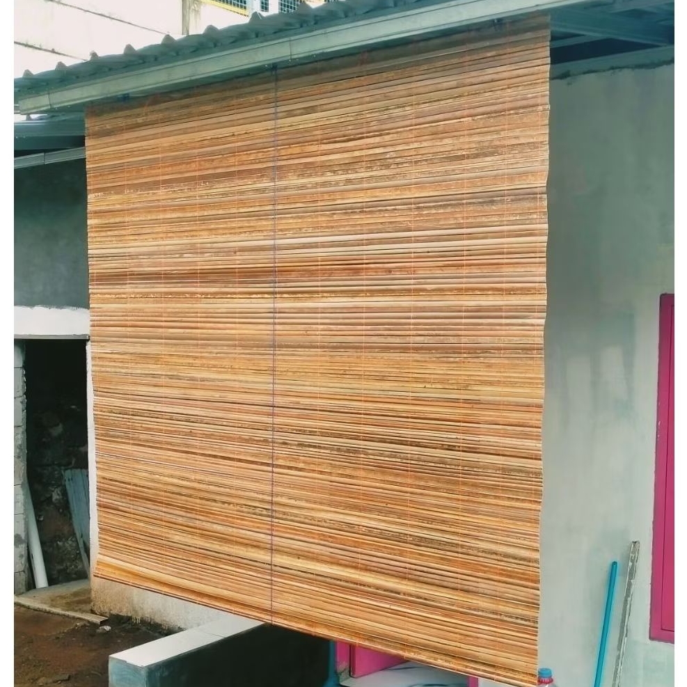 Tirai bambu krey 2x2 outdoor Anti air Tampias Hujan/Panas Bonus tali gulung