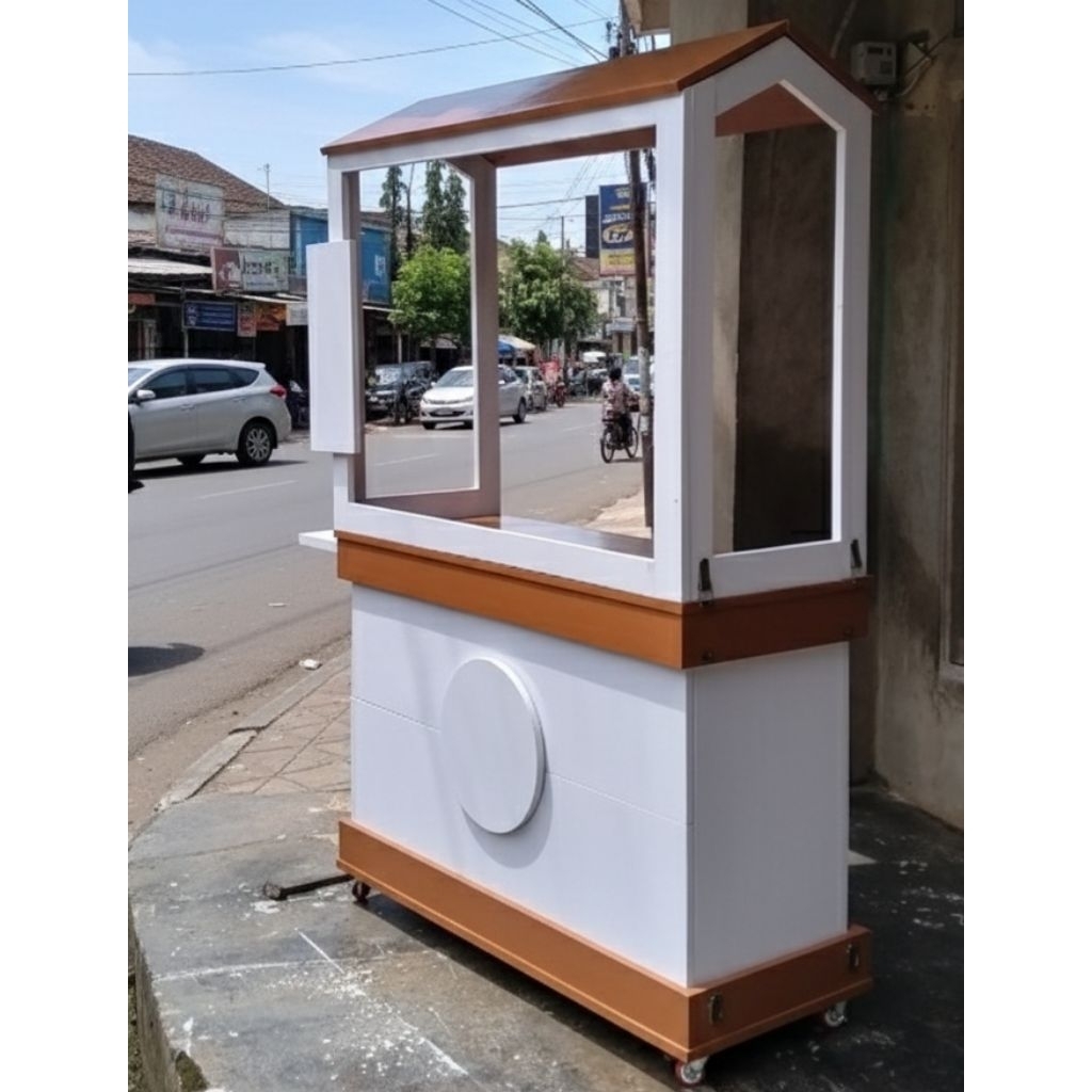 Booth koper portable, Booth lipat jualan, Booth dimsum es kopi minuman, Booth atap mewah, Booth even