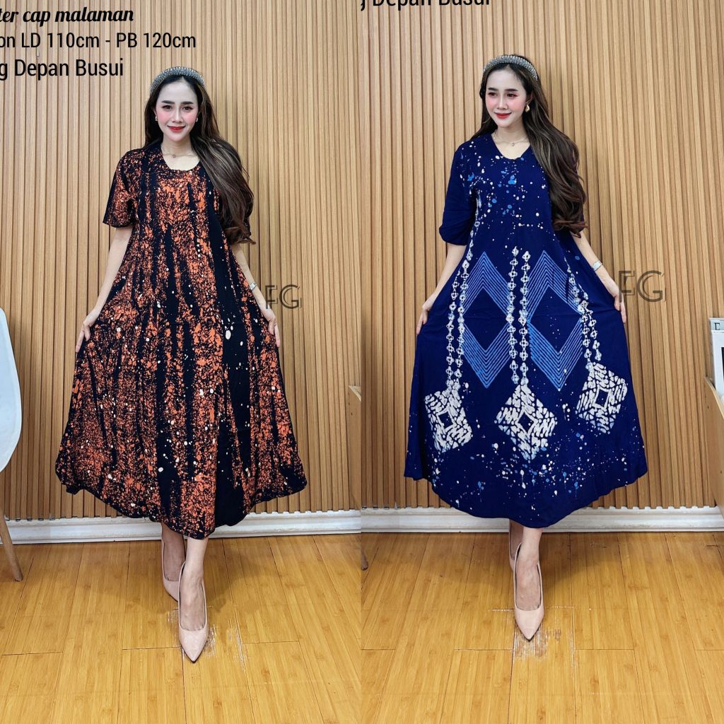 Terbaru - Daster wanita modern terbaru Twill Rayon Super Premium original lengan pendek viral Batik 