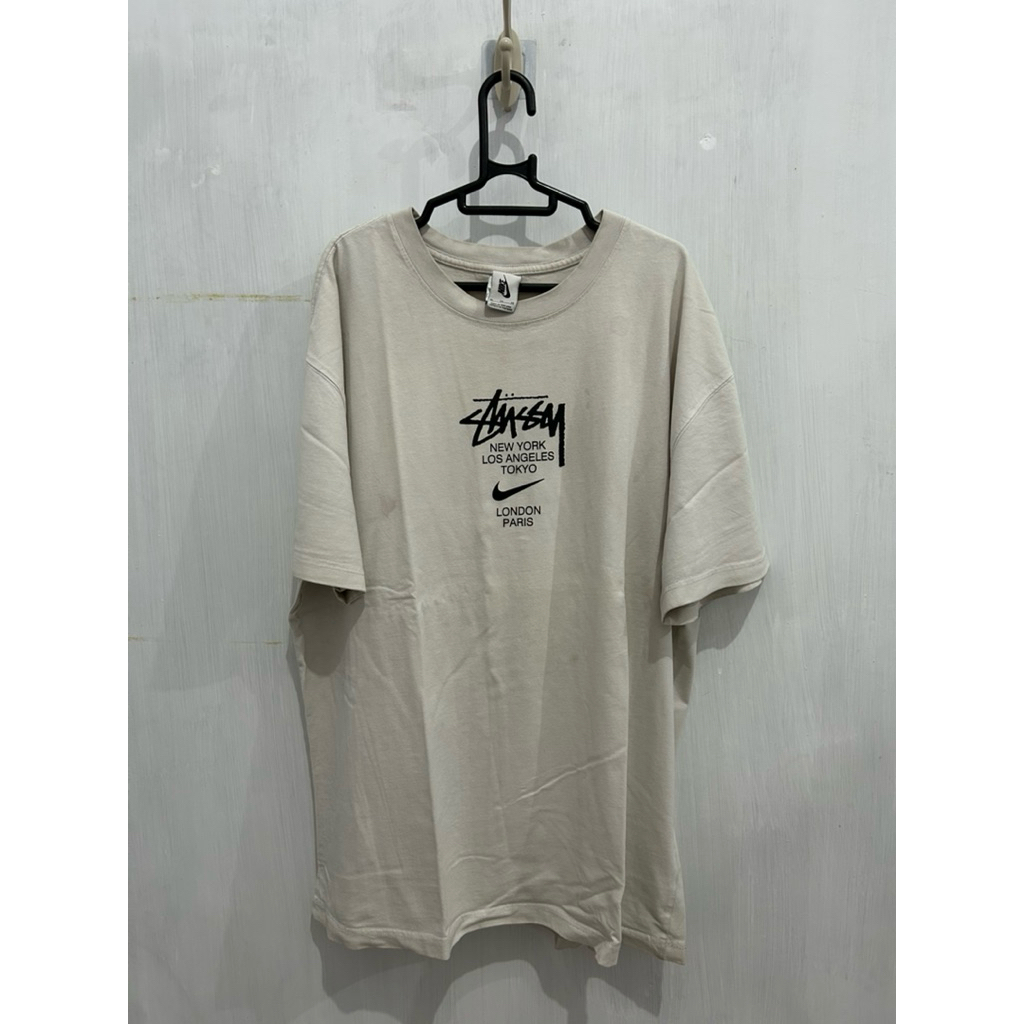 CENTANG x STUSSY White T-Shirt Second Original