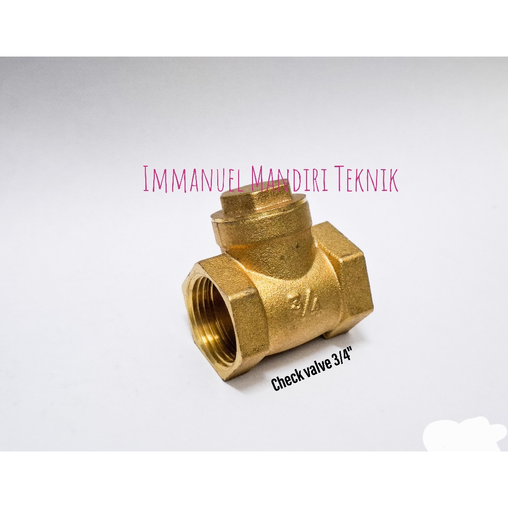 Check valve 3/4 kuningan / swing check valve / klep tabok 3/4 kuningan