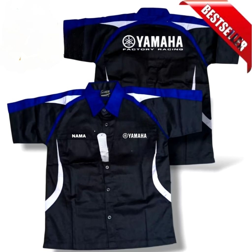 Terbaru kemeja Yamaha factory racing seragam Yamaha factory racing baju Yamaha factory racing pdh Ya