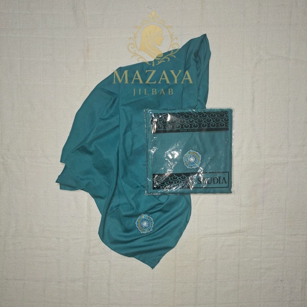 kerudung pkk segi empat biru tosca