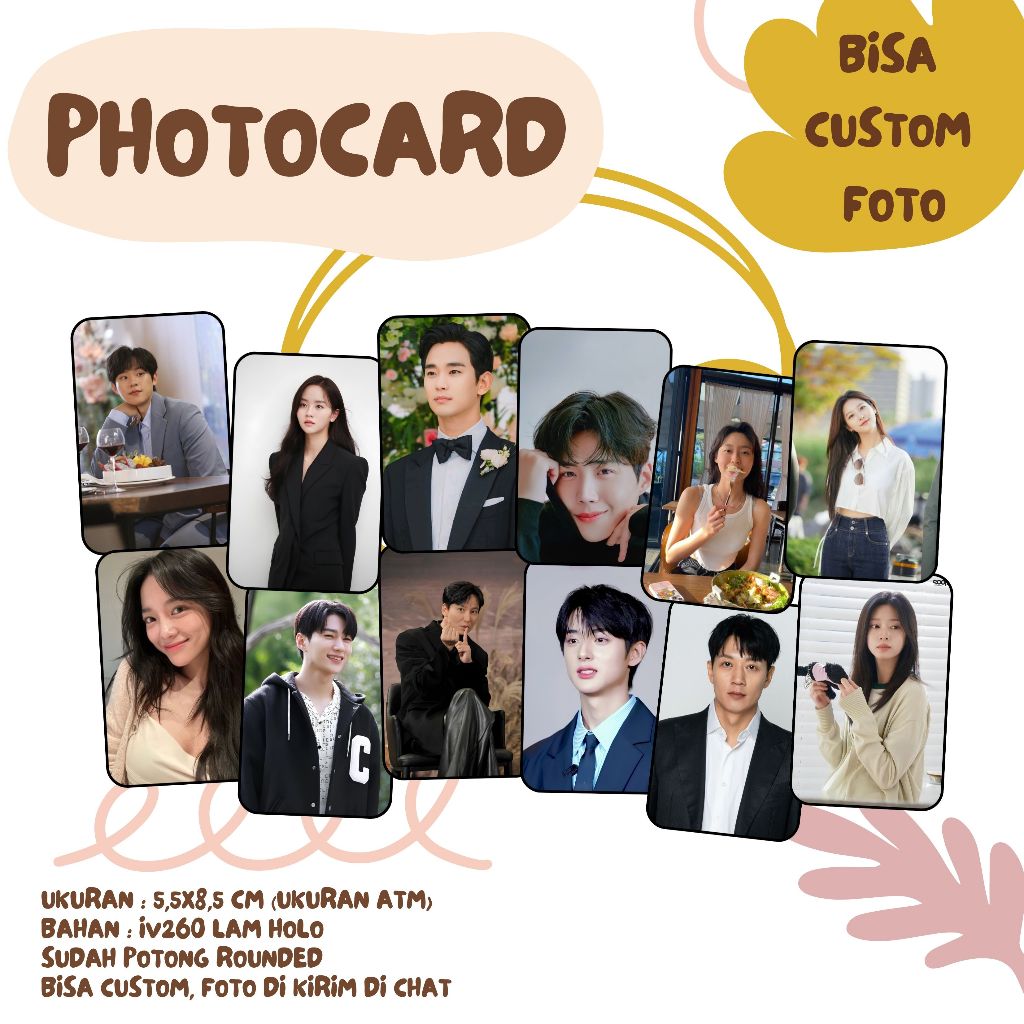 (BISA CUSTOM) PHOTOCARD KPOP I DRAKOR I DRACIN I KIM MINJU I KIM MINKYU I KIM MYUNG SOO I KIM NAM GI