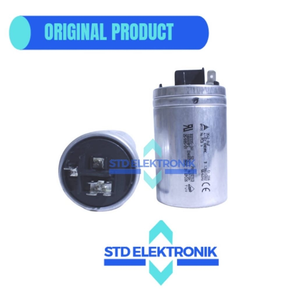 Capasitor AC panasonic 1,5 PK 35+2 uf 440 VAC epcos - Kapasitor AC original EPCOS 35+2 uf 440VAC