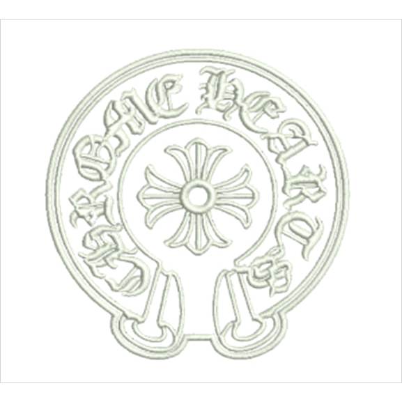 Emblem Patch Bordir Chrome Hearts Putih - CBI
