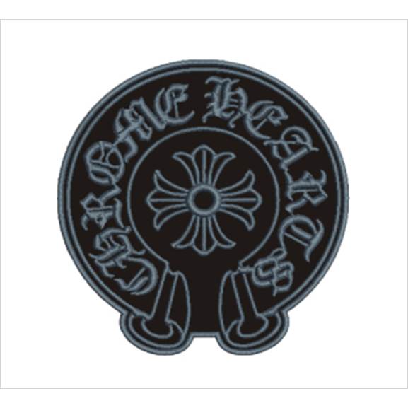 Emblem Patch Bordir Chrome Hearts Abu tua - CBI